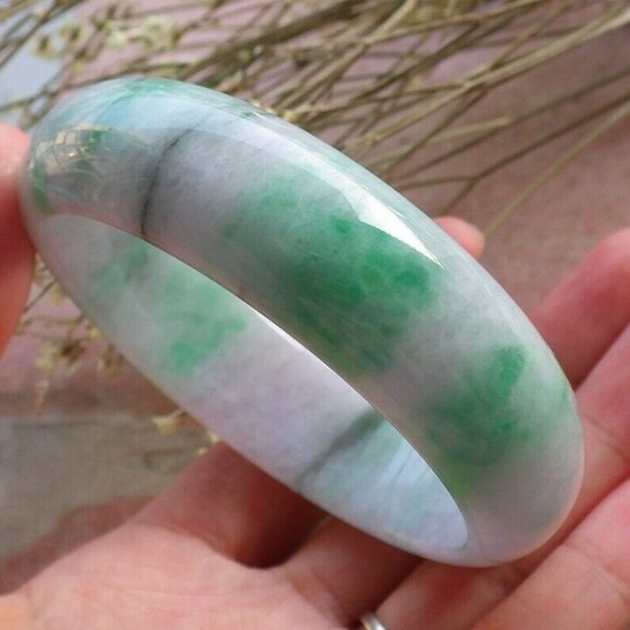Certified Green 100% Natural A JADE Jadeite Bangle Bracelet 57mm 手镯 459584 - Picture 5 of 12